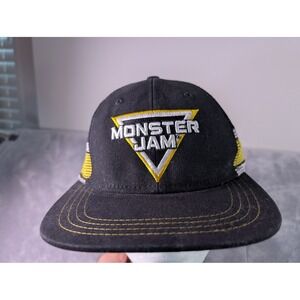 Monster Jam Trucker Hat Black Yellow Mesh Snapback Cap 2018 Feld Entertainment